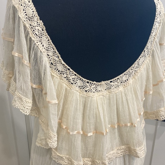 🌺HOST PICK 🌺 Jens Pirates Booty for Free People Ruffled Gauze Dress | Size L - Picture 7 of 12